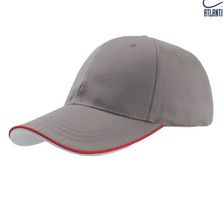 Εξάφυλλο καπέλο με χρωματική αντίθεση (Atl Zoom Piping Sandwich) γκρι